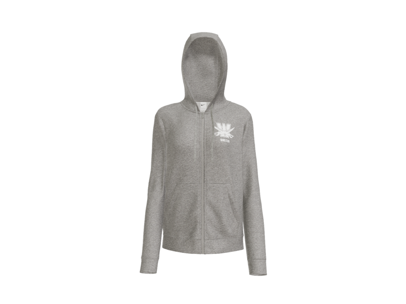 Nike Women's Club Fleece Sleeve Swoosh Full-Zip Hoodie