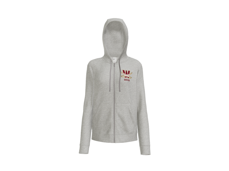 Nike Women's Club Fleece Sleeve Swoosh Full-Zip Hoodie